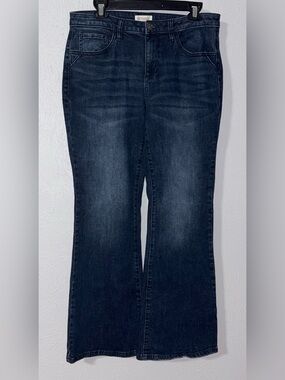 Shyanne Bootcut Jeans Dark Wash Stretch Western Cowgirl Pocketless Back 31x30